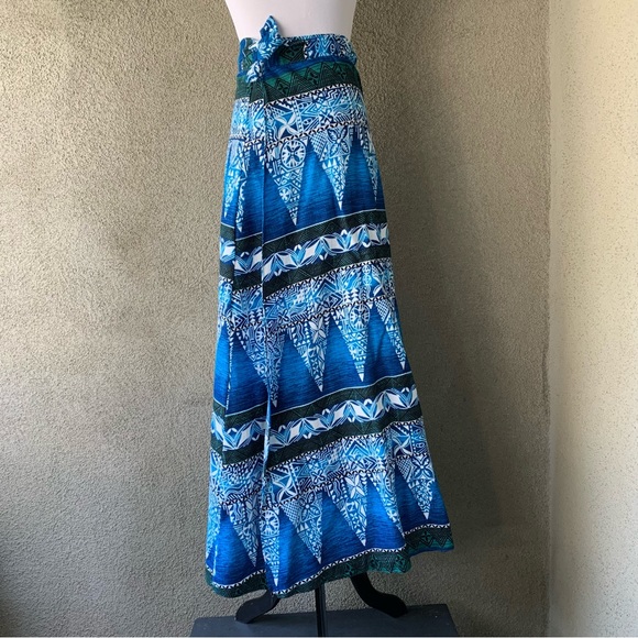 🌺”Tapa Designs” Vintage Barkcloth Hawaiian Wrap Skirt One Size 🌺 - Picture 7 of 12